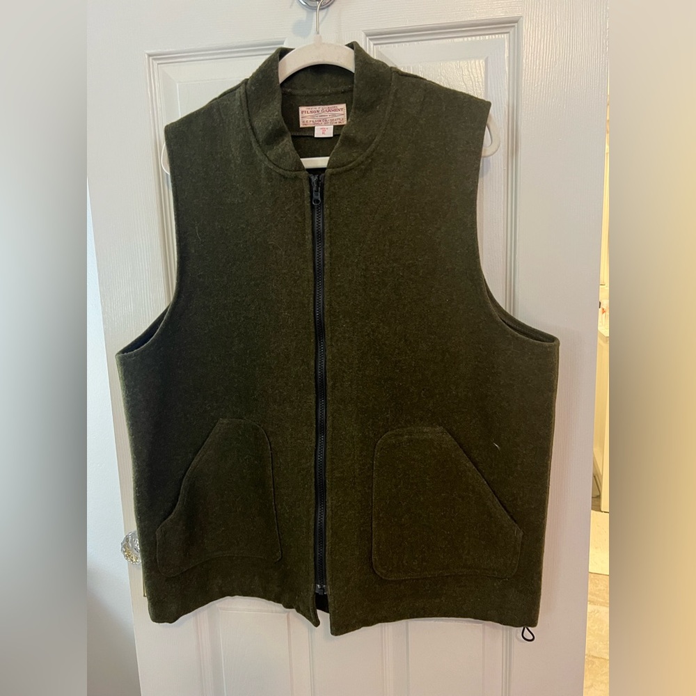 Filson Dark Green Men's Wool Vest